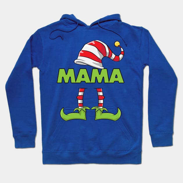 Mama Elf Funny Couples Christmas Costume Gift Hoodie by teeleoshirts